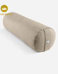 lotuscrafts yoga bolster rund light taupe dinkelspelzen