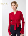 wickeljacke merinowolle von mandala rot