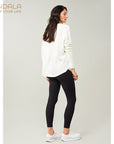 Mandala Cropped Legging - black