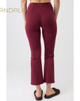 3/4 Yogahose von mandala enganliegend mit leichtem Schlag rot aus tencel