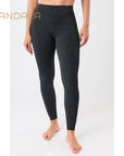 Mandala Monoprinted Tights - anthra