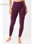 Mandala Monoprinted Tights - bordeaux