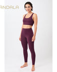 Mandala Monoprinted Tights - bordeaux