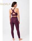Mandala Monoprinted Tights - bordeaux