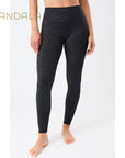 Mandala Monoprinted Tights - leo black