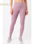 Mandala Monoprinted Tights - leo mauve