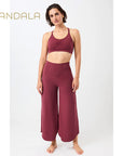 yogahose tulip weiter Schnitt rot von mandala aus tencel