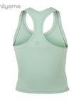 niyama essential cropped tank top iceberg green