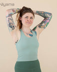 niyama essential cropped tank top iceberg green