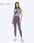 Yoga Leggings Holy Om Amanda - purple grey
