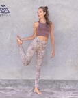 Jaya kurzes Yoga Top Daisy - rose taupe