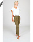 yogahose cosy pant kismet olive locker geschnitten hochwertige qualität