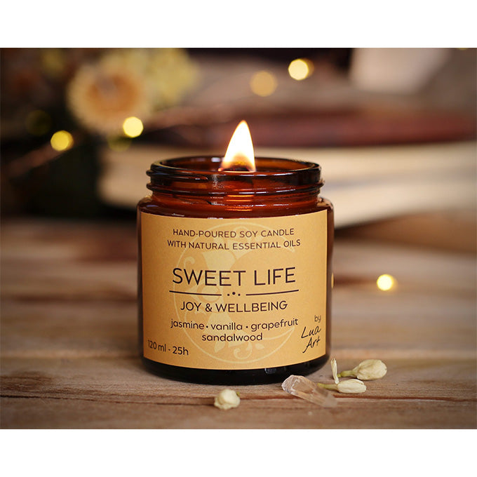 kerze Duft Jasmin  Vanille  Grapefruit  Sandelholz