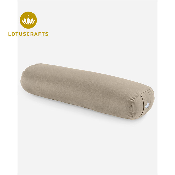 lotuscrafts yoga bolster eckig s light taupe
