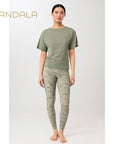 Mandala Butterfly T-Shirt - charcoal green