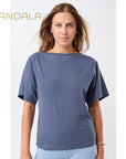 Mandala Butterfly T-Shirt - eclipse blue