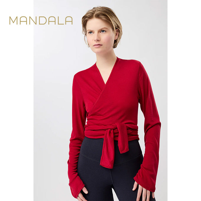 wickeljacke merinowolle von mandala rot