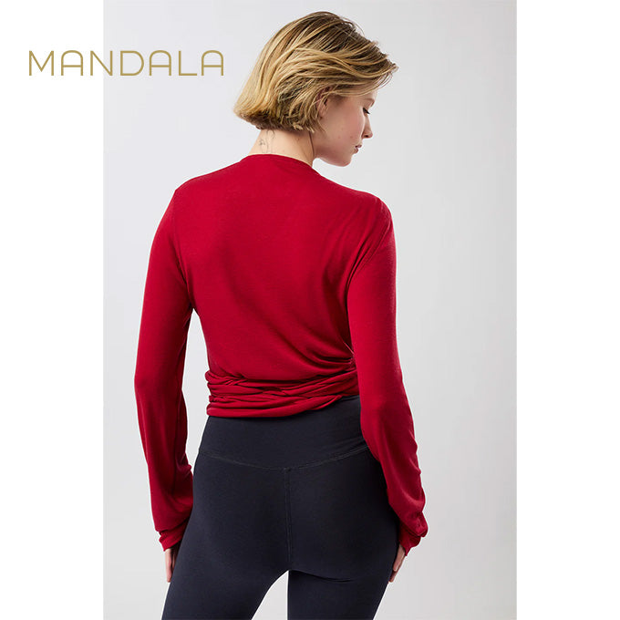 wickeljacke merinowolle von mandala rot