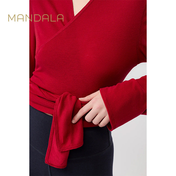 wickeljacke merinowolle von mandala rot