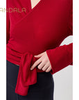 wickeljacke merinowolle von mandala rot