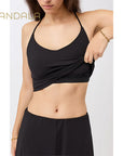 Mandala Copped Pilates Top - black