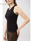 Mandala Cropped Ruffled Top - black