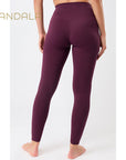 Mandala Monoprinted Tights - bordeaux