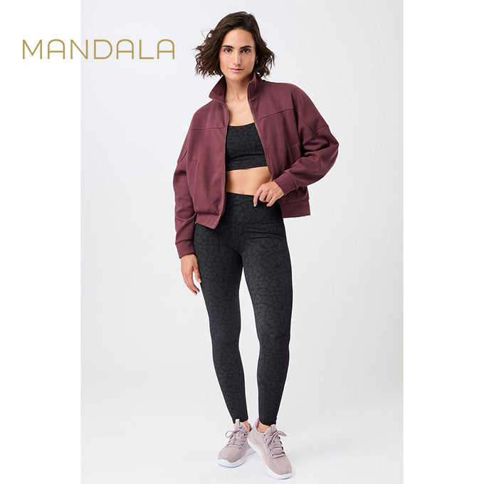 Mandala Monoprinted Tights - leo black