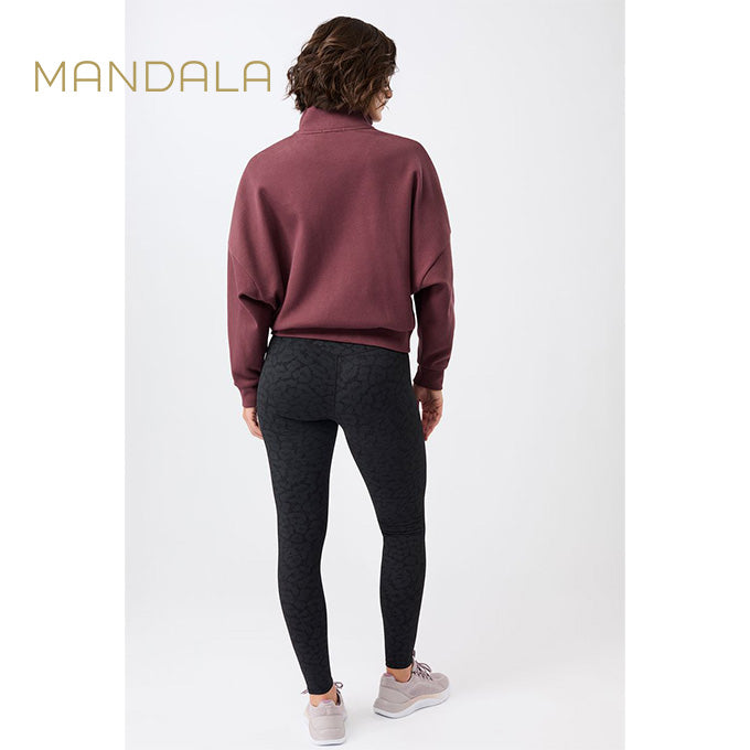 Mandala Monoprinted Tights - leo black