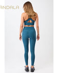 Mandala Monoprinted Tights - moonlight