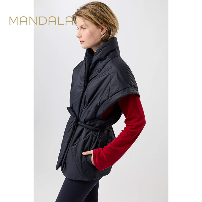 warme weste von mandala dunkelblau anthrazit