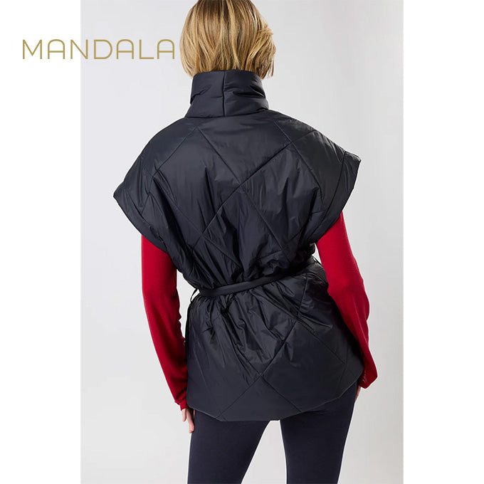 warme weste von mandala dunkelblau anthrazit