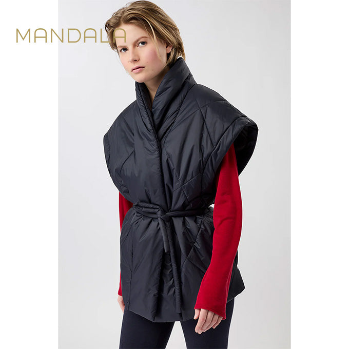 warme weste von mandala dunkelblau anthrazit