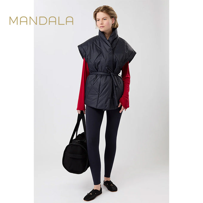 warme weste von mandala dunkelblau anthrazit