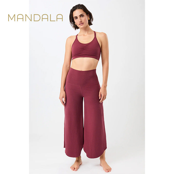yogahose tulip weiter  Schnitt rot von mandala aus tencel