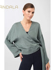 Mandala Longsleeve Wrap Cache Coeur - retro green