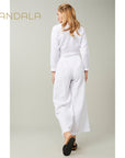 Mandala Nomad Pants - white
