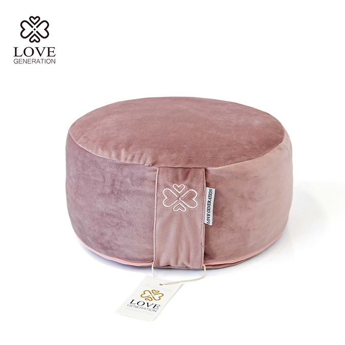 meditationskissen love generation samt rosa