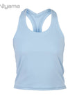 niyama essential tank top cropped frosted blue
