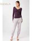 Mandala Natural Dye Track Pants - magnolia