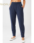 Mandala  Cuffed Track Pants - saphire